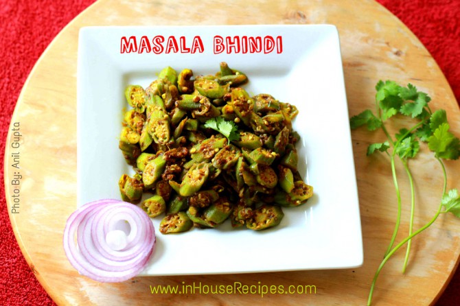 Masala Bhindi Recipe - No Onion No Garlic - Video - inHouseRecipes